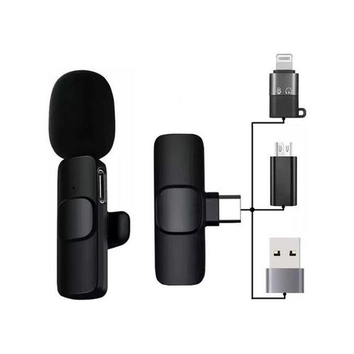 K8  Wireless Microphone for YouTube Facebook Live Stream Vlog Plug & Play Microphone