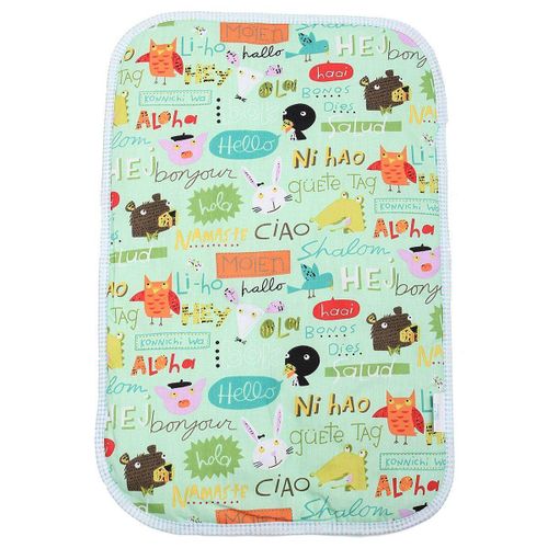 Fashion Cartoon Aborsbent Baby EVA Waterproof Urine Mat Changing Pad Grey