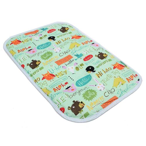 Fashion Cartoon Aborsbent Baby EVA Waterproof Urine Mat Changing Pad Grey