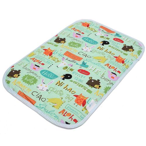 Fashion Cartoon Aborsbent Baby EVA Waterproof Urine Mat Changing Pad Grey