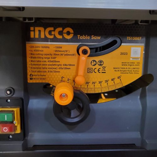 INGCO Table Saw Voltage: 220-240V~50/60Hz - Black