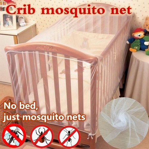 Baby Bed  Net Children's Bed  Net Fine Mesh Universal Insect Net For Baby Cot - White