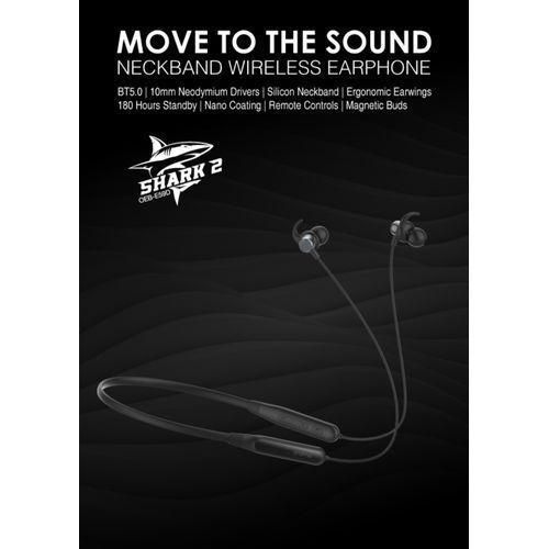 Oraimo  Shark-2 BT5.0 In-Ear Wireless Bluetooth Neckband - Black
