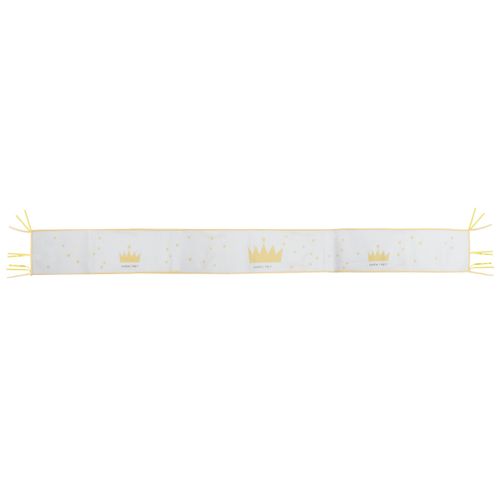 1pcs 118x11in Crown Baby Infant Cot Crib Bumper Safety Protector Toddler White