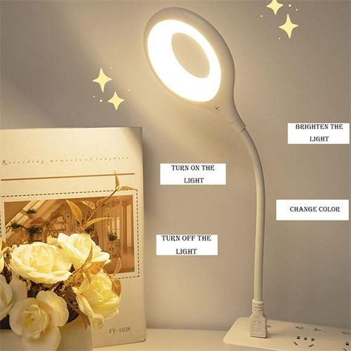 Voice Controlled Night Light Portable USB LED Desk Lamp Eye Protection Home Bedroom Bedside Lighting
