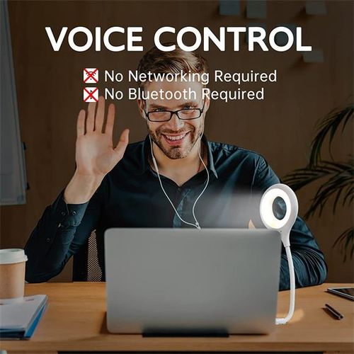 Voice Controlled Night Light Portable USB LED Desk Lamp Eye Protection Home Bedroom Bedside Lighting