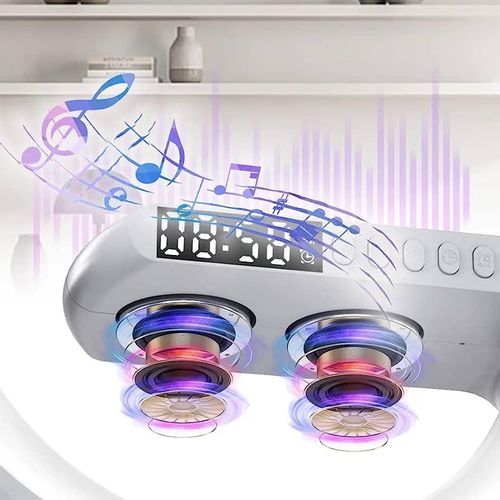 Intelligent Bluetooth Speaker Wireless Cellphone Charger Stand LED Lamp, Multifunctional RGB Night Light Table Alarm Clock Speaker & Fast Charging Station, Bedside Lamp LED Night