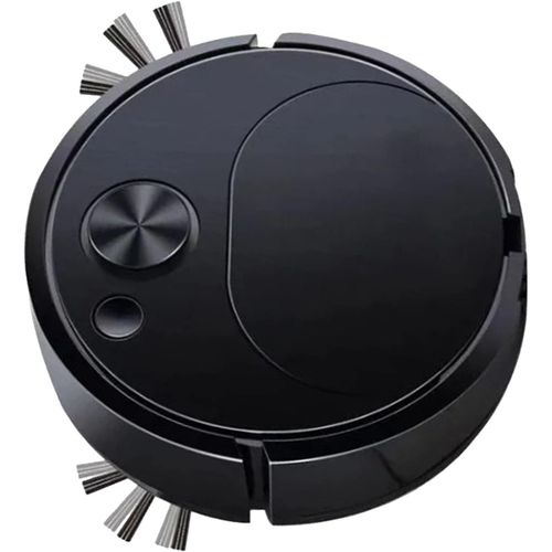 Robot Vacuum, Automatic Vacuum Cleaner Low Noise Rechargeable 3 in 1 Intelligent Sweeping Robot for Hair Dirty Black for Pet Hair Carpets Hard Floors