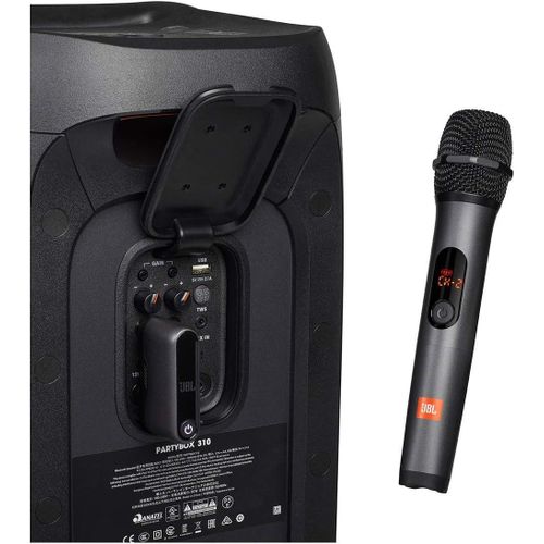 JBL Wireless Two Microphone System with Dual-Channel Receiver, Black