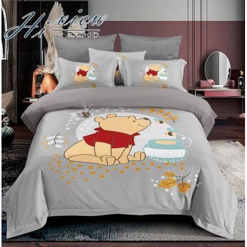 Winnie The Pooh Kids Cotton Duvet With 1 Bedsheet & 1 Pillowcase- 4*6