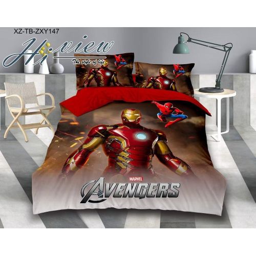 Avengers Kids Cotton Duvet With 1 Bedsheet & 1 Pillowcase-4*6
