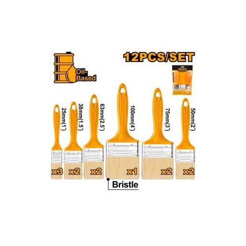INGCO CHPTB78601201 - 12 Pcs Paint Brush Set - Orange