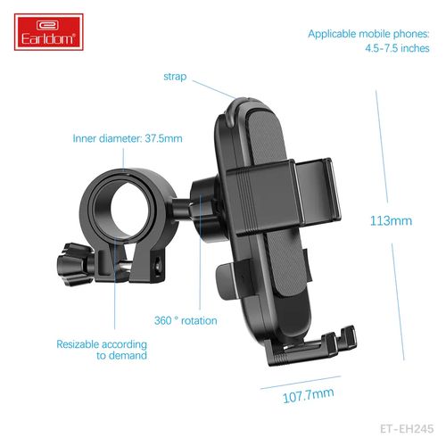 Earldom Motorcycle Bike Phone Holder Mount
