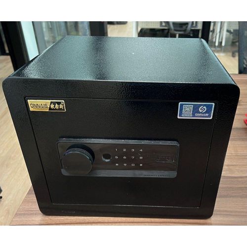 Small Safe Box With Fireproof And Waterproof Bag 1.2 CuFt Fire Proof Safe for Home, Personal Safe with Digital Keypad Key for Money Document Jewelry Medicines Valuables -Black