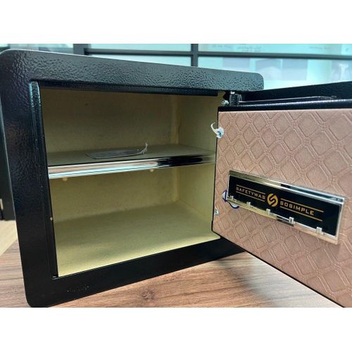 Small Safe Box With Fireproof And Waterproof Bag 1.2 CuFt Fire Proof Safe for Home, Personal Safe with Digital Keypad Key for Money Document Jewelry Medicines Valuables -Black