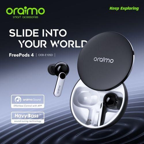Oraimo Freepods 4 TWS True Wireless Stereo Bluetooth Earbuds- Black