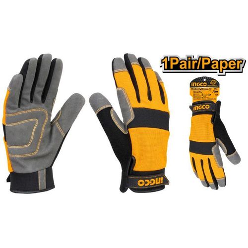 INGCO HGMG01-XL - Mechanic Gloves - Orange