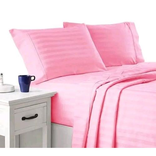 Cotton bedsheet 6*6 pink