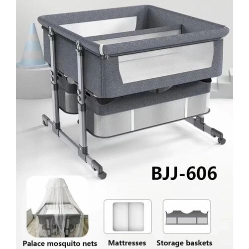 Adjustable Heigh Baby Twin Cot Next To Me Bed Multifunctional Twin Baby Bed KIDS' Cribs Twin Co Sleeper Crib