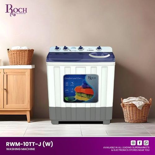Roch 10Kg Twin Tub / Top loader Washing Machine - White