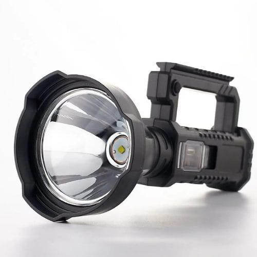 LED Super Bright Searchlight, Rechargeable Spotlight Flashlight High Lumens, 4 Modes Waterproof Searchlight Torch Spotlight, for Hiking, Camping, Emergency- Black