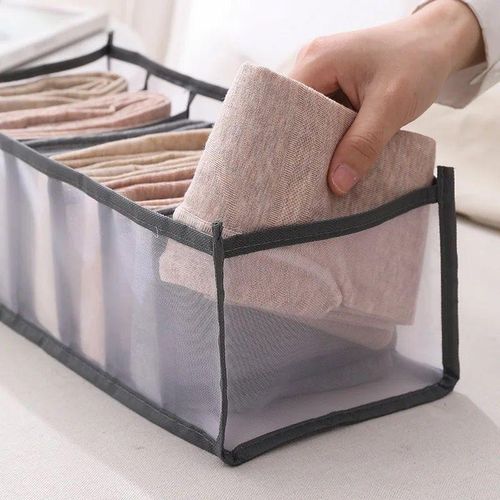 3Pcs Underwear Drawer Organizer Set Foldable Sock Bra Underpants Organizer Drawer Divider, Washable Closet Cabinet Storage Boxes for Clothes, Socks, Ties and Underwear Bras