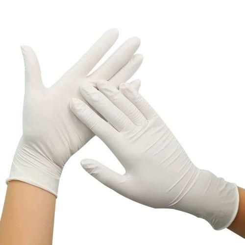 Universal Latex Gloves Disposable White Non-Slip Acid