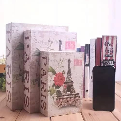 3 Pieces Faux Books for Decoration - Modern Fashion Decorative Books Set for Hardcover Home Decor Art Stacks Display for Office Bar Coffee Table Rustic Farmhouse Bookshelf Safe Box
