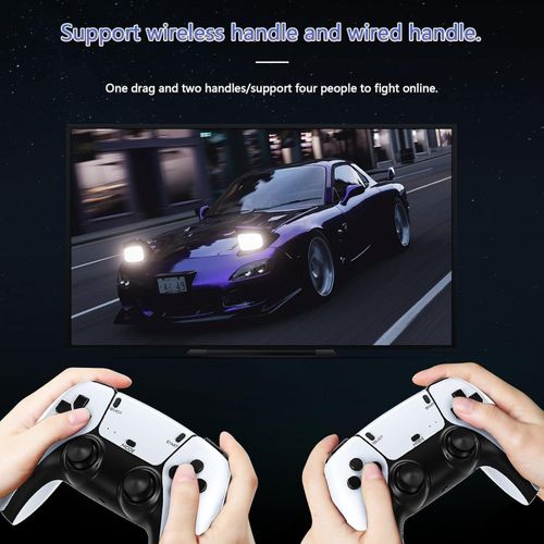Wireless Retro Gaming Console Game Stick Video Game Console for TV Built-in 10000 Classic Games 8 Bit Mini Retro Controller HDMI Output Dual Player-4K Ultra HD Game Stick with 24,000+ Classic Games,2.4G Wireless Controllers for 2 Players