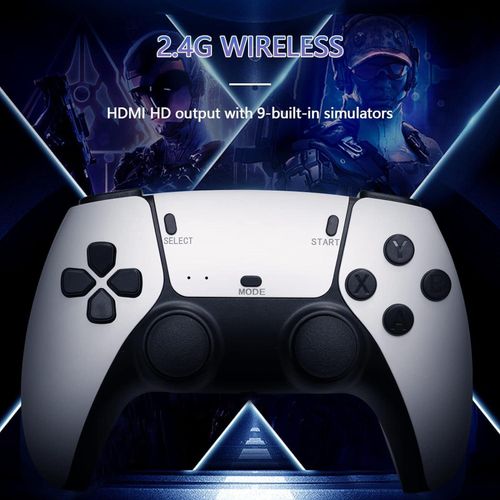 Wireless Retro Gaming Console Game Stick Video Game Console for TV Built-in 10000 Classic Games 8 Bit Mini Retro Controller HDMI Output Dual Player-4K Ultra HD Game Stick with 24,000+ Classic Games,2.4G Wireless Controllers for 2 Players
