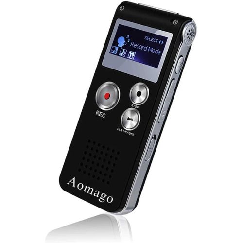 Multifunctional Rechargeable 8GB 650HR Digital Audio Voice Recorder Dictaphone Activated MP3 Player FM  USB Port-Black