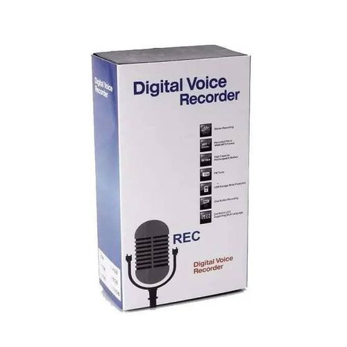 Multifunctional Rechargeable 8GB 650HR Digital Audio Voice Recorder Dictaphone Activated MP3 Player FM  USB Port-Black