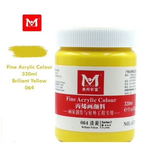 Maji -Wap M Professional Acrylic Color Paint-Brilliant Yellow-330 Ml