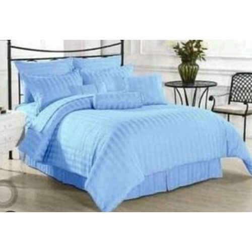 100%Striped Duvet Bedsheets Blue