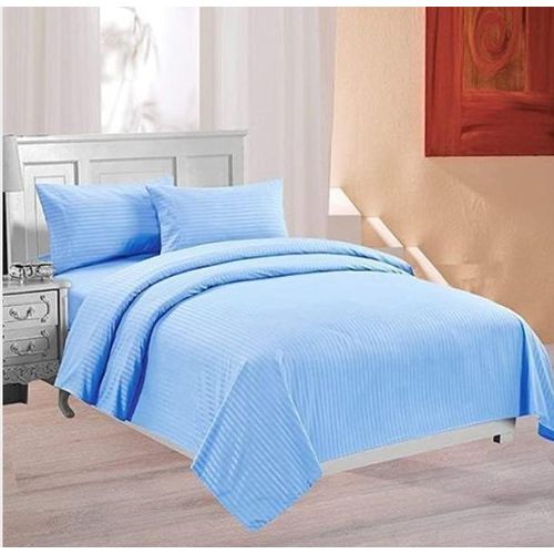 100%Striped Duvet Bedsheets Blue