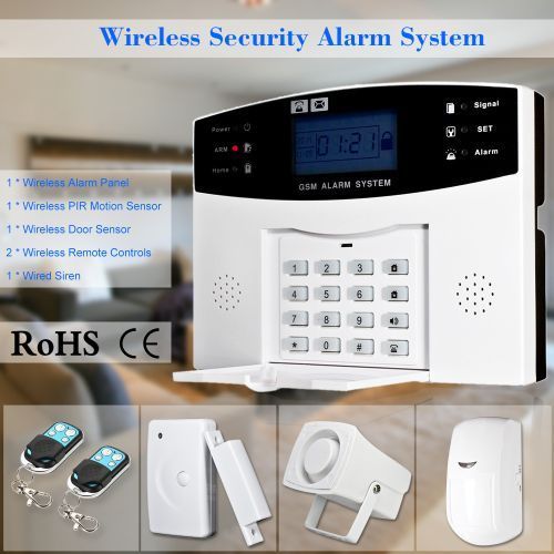 Wireless GSM SMS Home Burglar Security Alarm System