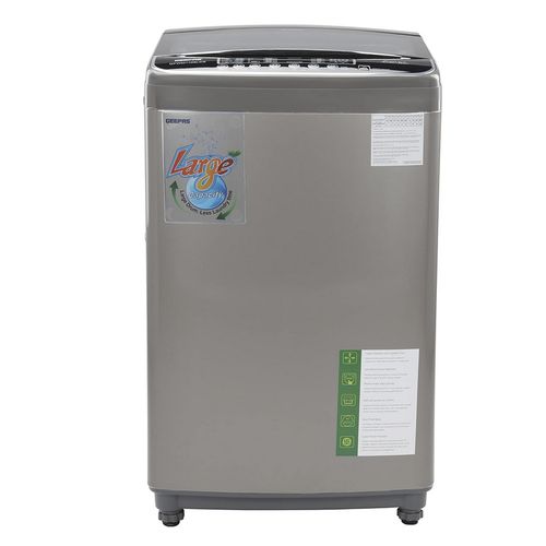 Geepas Fully Automatic Top Loader Washing Machine 10kg, Auto-Imbalance, Gentle Fabric Care, Fuzzy Logic, Child Lock, Stainless Steel Drum -