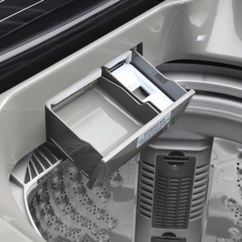 Geepas Fully Automatic Top Loader Washing Machine 10kg, Auto-Imbalance, Gentle Fabric Care, Fuzzy Logic, Child Lock, Stainless Steel Drum -