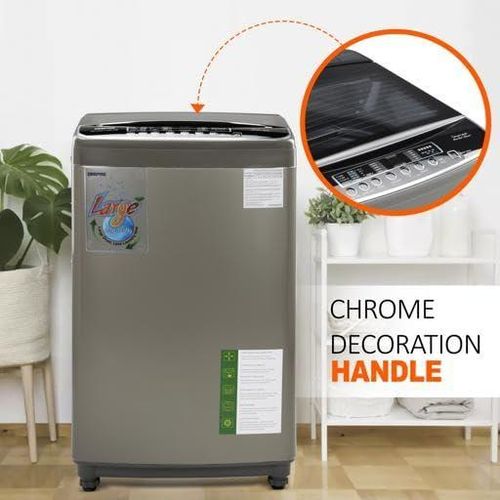 Geepas Fully Automatic Top Loader Washing Machine 10kg, Auto-Imbalance, Gentle Fabric Care, Fuzzy Logic, Child Lock, Stainless Steel Drum -
