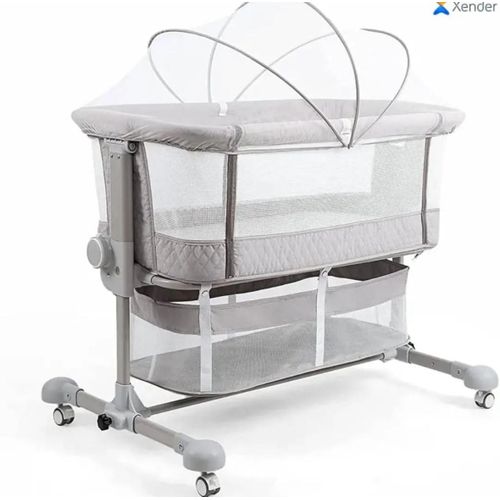 Baby Bassinet Bedside Sleeper, Baby Bed Side Crib With Storage Basket, Easy Folding Bassinets, Adjustable Baby Bed For Infant Newborn