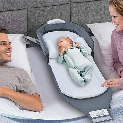 2 in 1 Baby Portable Bassinet And Storage Diaper Bag Waterproof Travel Backpack Bed Crib Infant Sleeper Changing Mat Baby Bed Travel Bag- Multicolor