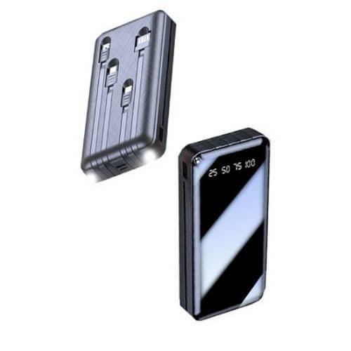 Powerful Power Bank portartil Power Bank 20000mAh Portable King Power Bank Four USB output and a Type-C output built-in flash -Multicolor