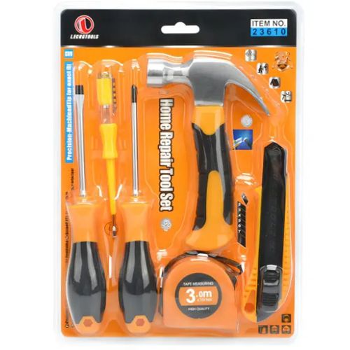 6-Piece Essential Home Repair Tool Set &ndash; Compact & Versatile - Yellow