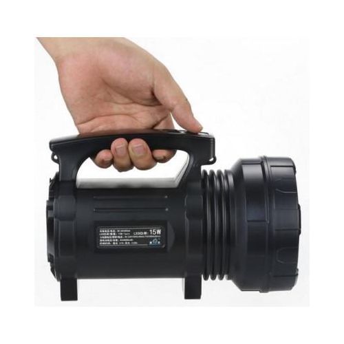 LED Search Light 10W with Lithium Battery Dual Charging 220V AC & 12V DC Solar - Rechargeable Handheld Torch