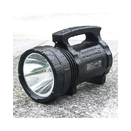 LED Search Light 10W with Lithium Battery Dual Charging 220V AC & 12V DC Solar - Rechargeable Handheld Torch