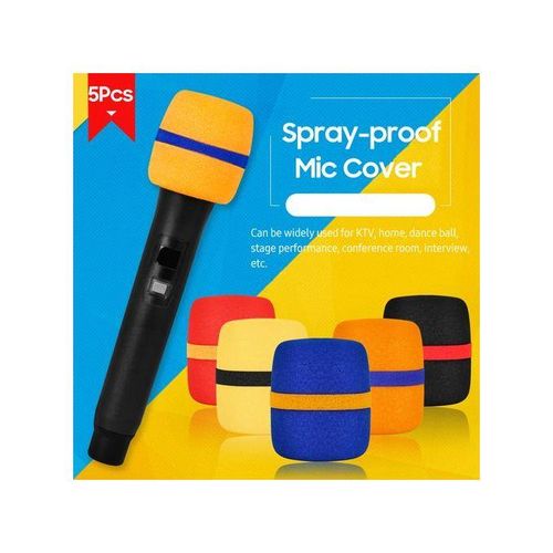 5 Pack Thick Foam Mic Cover Handheld Microphone Windscreen