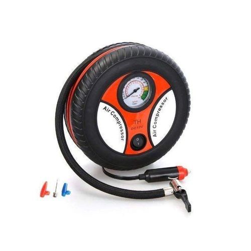 Portable Auto Air Compressor Pump, Digital Tire Inflator With Gauge LED Light For Inflatable Cars -Black.
