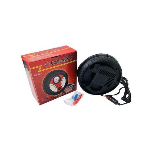 Portable Auto Air Compressor Pump, Digital Tire Inflator With Gauge LED Light For Inflatable Cars -Black.
