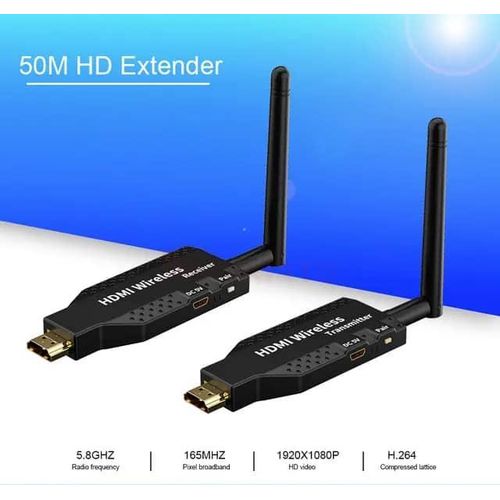 Wireless HDMI Extender 1080p 50m 5.8GHz Wireless HDMI Wifi Video Transmitter and Receiver Screen Share Switch for PS4 Camera PC Laptop To TV Monitor Projector 5.8Ghz 50M Wireless HDMI Extender Video Transmitter 1 To 4 Splitter Screen Share- Multicolor