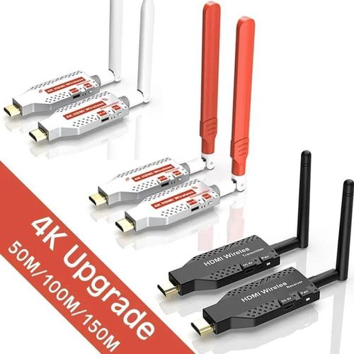 Wireless HDMI Extender 1080p 50m 5.8GHz Wireless HDMI Wifi Video Transmitter and Receiver Screen Share Switch for PS4 Camera PC Laptop To TV Monitor Projector 5.8Ghz 50M Wireless HDMI Extender Video Transmitter 1 To 4 Splitter Screen Share- Multicolor
